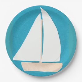 Pappert Tallrikar med båtdesign