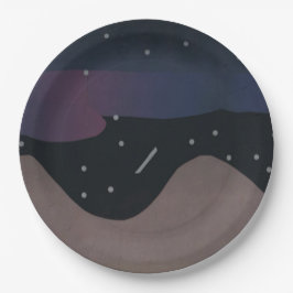 Pappert Tallrikar med stjärnnattsdesign