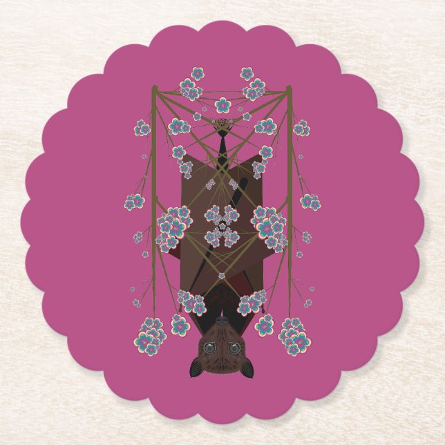 Pappert Underlägg av flygande Fox Boysenberry Papper (Framsida)