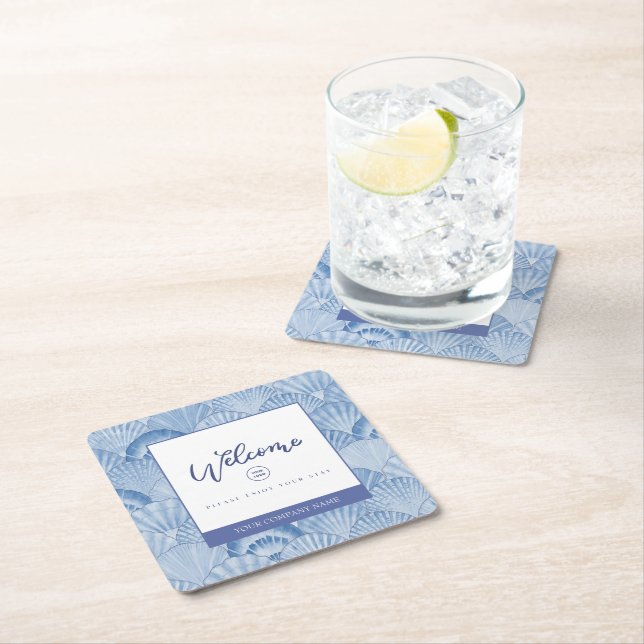 Pappert Underlägg av mjuk blått vattenfärgssektion (Insitu)