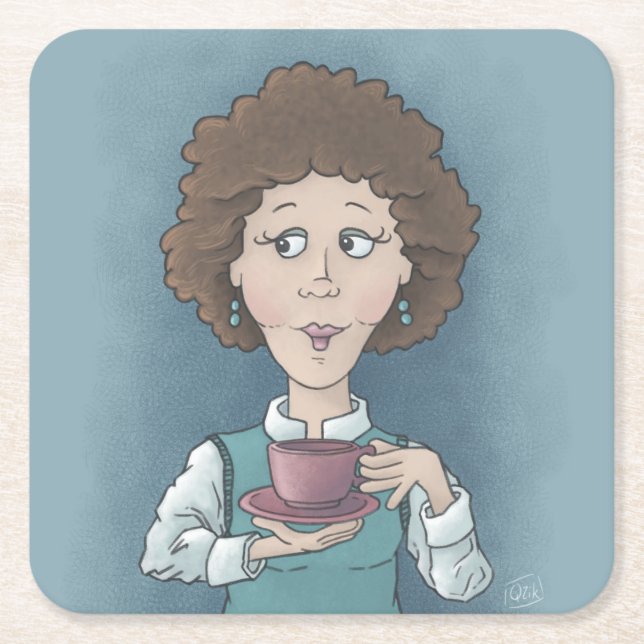 Pappert Underlägg för att dra i teatorget Papper Kvadrat (Framsidan)