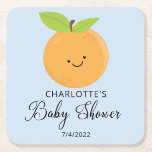 Pappert Underlägg för Little cutie Baby Shower Squ Papper Kvadrat
