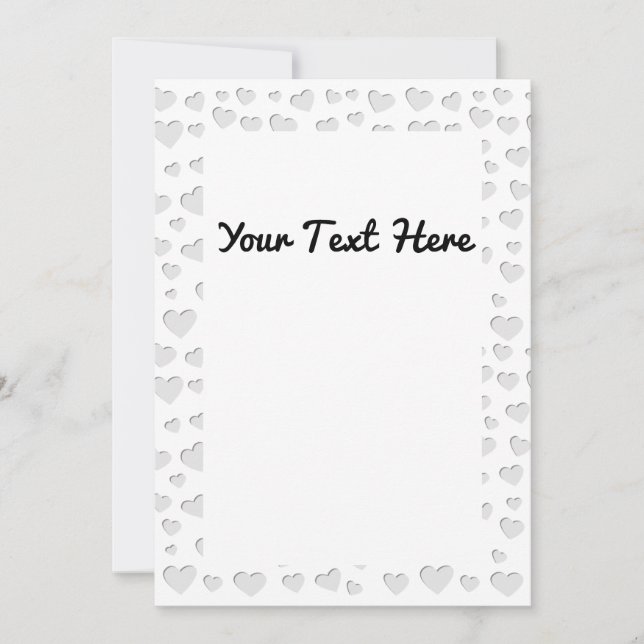 Pappert utfall av hjärtformad figur inbjudningar (Framsida)