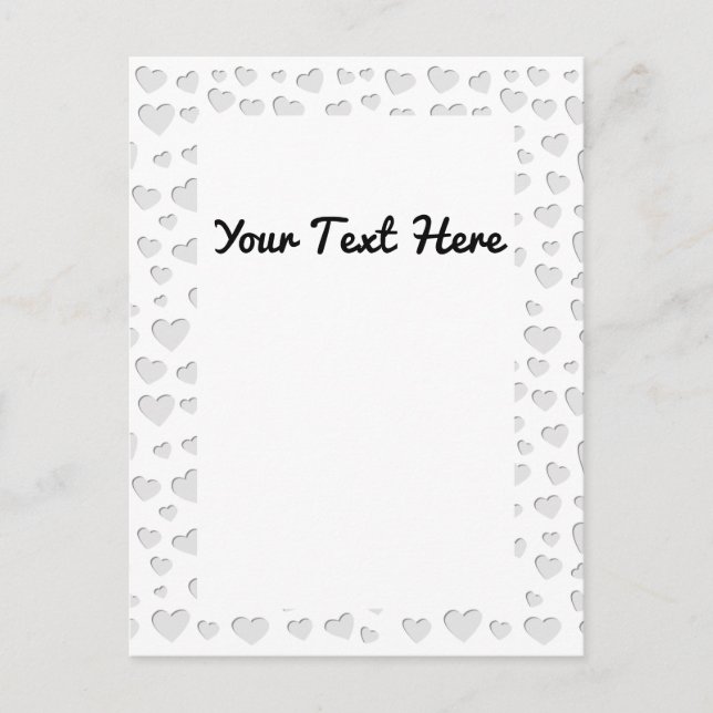 Pappert utfall av hjärtformad figur vykort (Framsida)