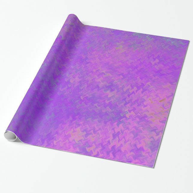 Pappert utseende på vacker Artsy Bright Violet Mar Presentpapper (Utrullad)