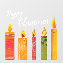 Pappert utskärda ljus, färgade, 