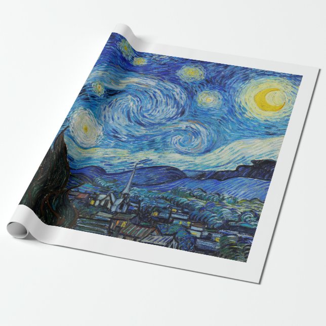 Pappert: VINCENT VAN GOGH : STARRY NIGHT Presentpapper (Utrullad)