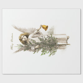 Pappert: VINTAGE CHRISTMAS ANGEL Presentpapper