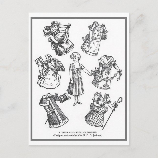 Pappert vykort för vintage (Framsida)