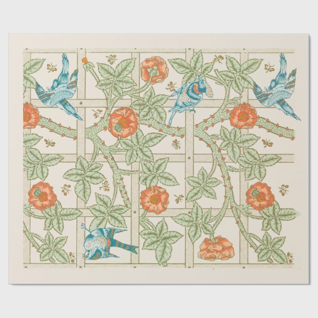 Pappert: WILLIAM MORRIS : TRELLIS MÖNSTER Presentpapper (Platt)