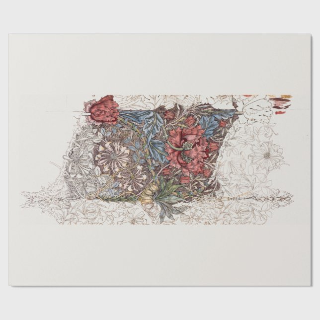 Pappert: WILLIAM MORRISE : HONEYSUCKLE Presentpapper (Platt)