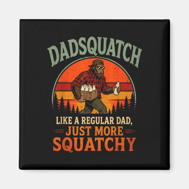 Pappfoting retro bigfoot som en vanlig pappa mer magnet (Framsidan)