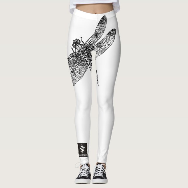 PAPPGONFLY KANJI FÖR HAPPINESS LEGGINGS (Framsida)