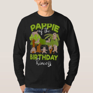 Pappie of the Birthday Princess Sloth Bday Party C T Shirt
