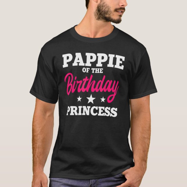 Pappie prinsessan Party Bday Celebra T Shirt (Framsida)