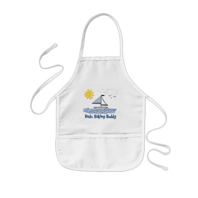Pappor Baking Buddy Sailboat Barnförkläde (Framsidan)