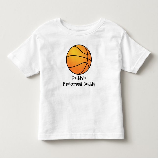 "Pappor Basketball Buddy" Småbarn T Shirt (Framsida)