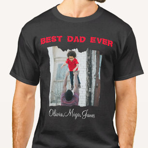 Pappor Birthday Gift många fotocollage T Shirt