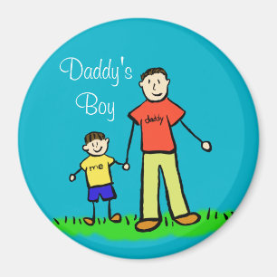 Pappor Boy Anpassningsbar Family Character Art Mag Magnet