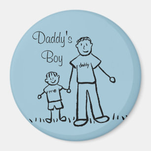 Pappor Boy Anpassningsbar Family Character Art Mag Magnet