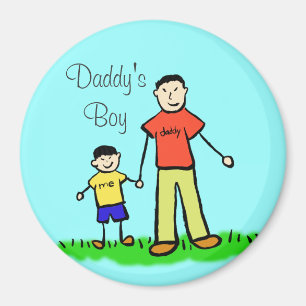 Pappor Boy Anpassningsbar Family Character Art Mag Magnet
