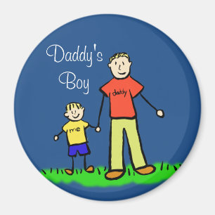 Pappor Boy Anpassningsbar Family Character Art Mag Magnet