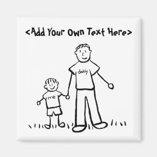 Pappor Boy Anpassningsbar Family Magnet