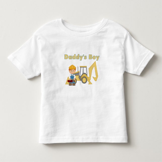 Pappor Boy Backhoe T Shirt (Framsida)