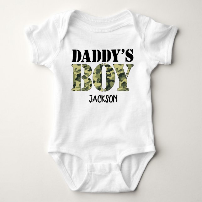 Pappor Boy Camo Personlig T Shirt (Framsida)