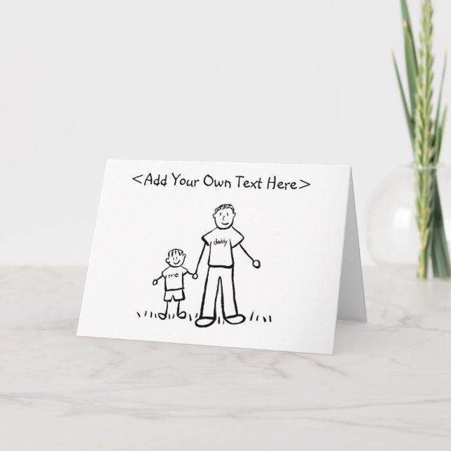 Pappor Boy Greeting Card Kort (Framsida)