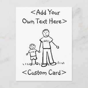 Pappor Boy Postcard Inbjudan Vykort