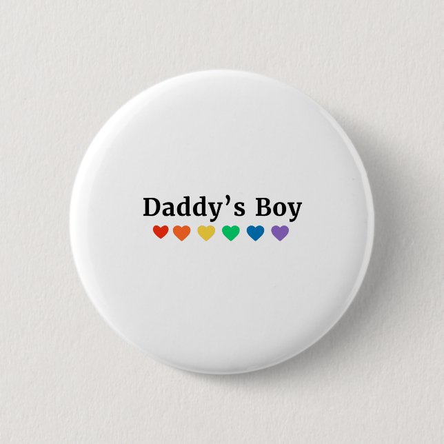 Pappor Boy, Pridet Rainbow Hearts, LGBT-Coola, LGB Knapp (Framsida)