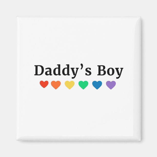 Pappor Boy, Pridet Rainbow Hearts, LGBT-Coola, LGB Magnet (Framsidan)