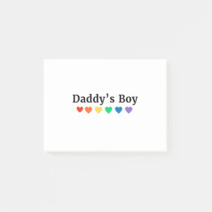 Pappor Boy, Pridet Rainbow Hearts, LGBT-Coola, LGB Post-it Block