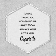 Pappor Bröllop Tie Personlig Patch