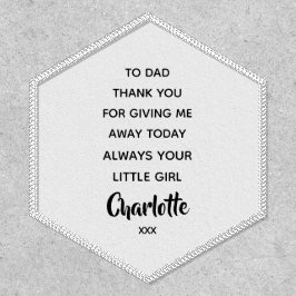 Pappor Bröllop Tie Personlig Patch