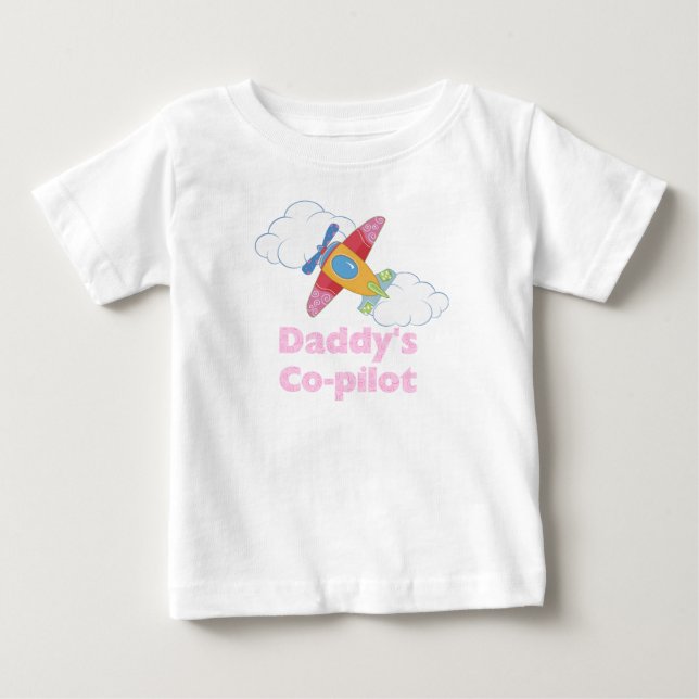 Pappor Co-pilot (flicka) Tee Shirt (Framsida)