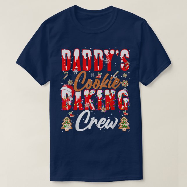 Pappor Cookie Baking Crew Julafton Santa Baker Coo T Shirt (Design framsida)