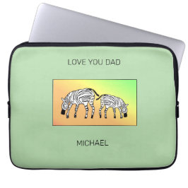 Pappor Cute Lycklig Kenyan Zebror Laptop Fodral
