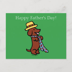 Pappor Dachshund Tecknad Vykort