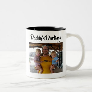 Pappor Darlings Children's bilder Far Gift Två-Tonad Mugg