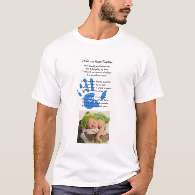 Pappor Dikt-FOTO - håll handhandavtryck T Shirt (Framsida)