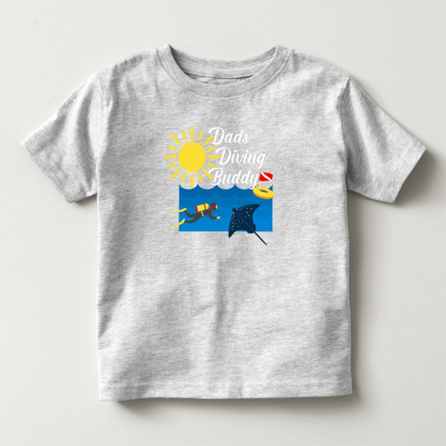 Pappor Diving Buddy Design - Småbarn Bra Jersey T- T Shirt (Framsida)