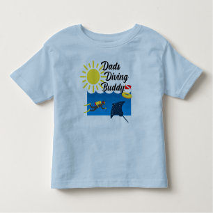 Pappor Diving Buddy Design - Småbarn Bra Jersey T- T Shirt