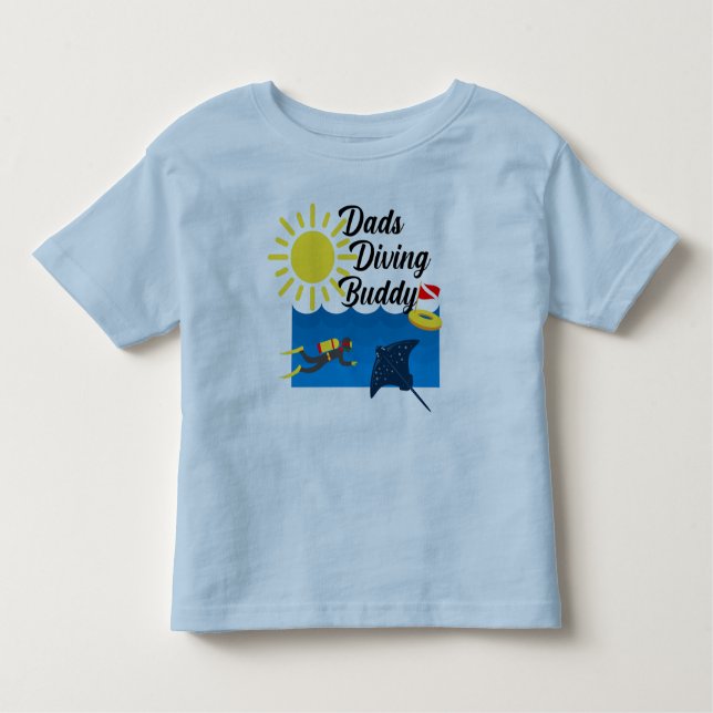 Pappor Diving Buddy Design - Småbarn Bra Jersey T- T Shirt (Framsida)