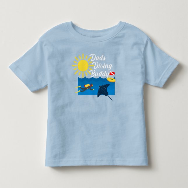 Pappor Diving Buddy Design - Småbarn Bra Jersey T- T Shirt (Framsida)