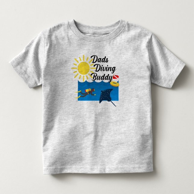 Pappor Diving Buddy Design - Småbarn Bra Jersey T- T Shirt (Framsida)