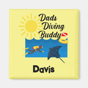 Pappor Dold Buddy-design - kvadratmagnet Magnet