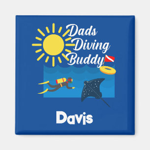 Pappor Dold Buddy-design - kvadratmagnet Magnet