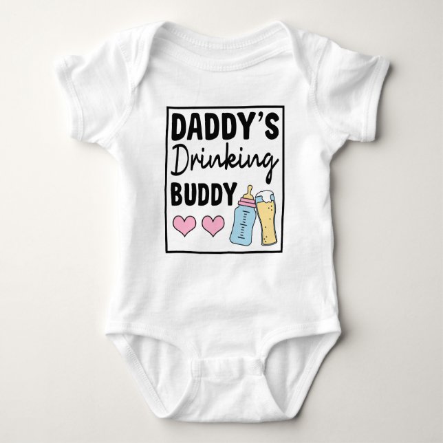 Pappor Drinking Buddy T Shirt (Framsida)